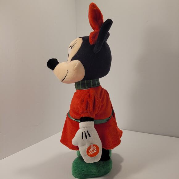 Minnie Mouse Animated Christmas Plush Dances To Jingle Bells Side Step 13" EUC - Picture 2 of 10